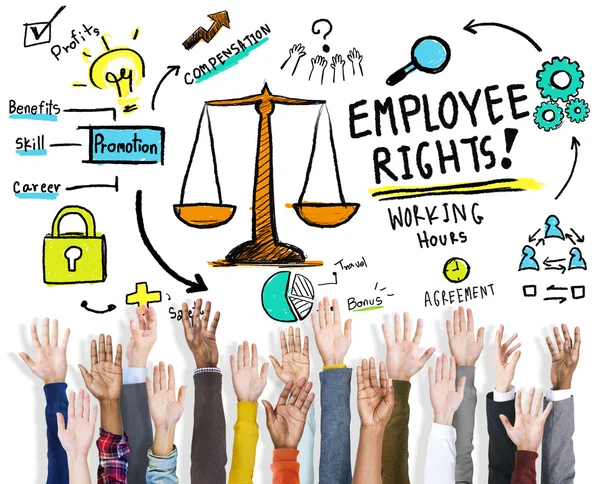 Employee Rights and Human Hands — Stock Photo, Image