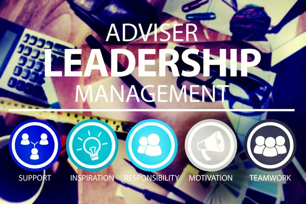 Doradcy przywództwo koncepcji zarządzania — Zdjęcie stockowe
