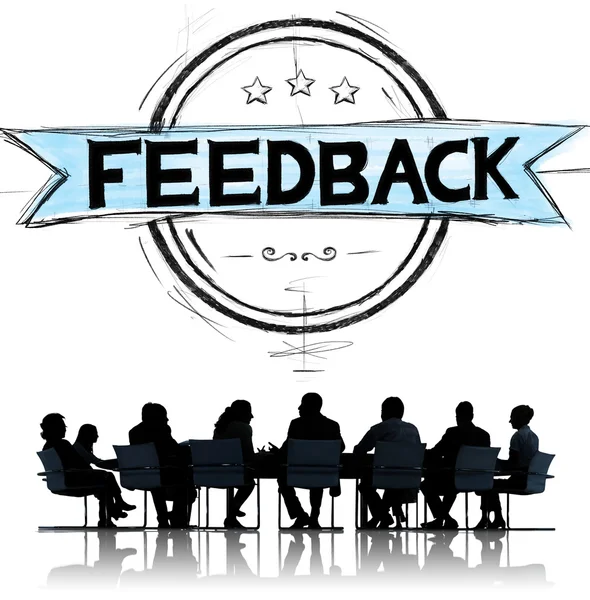 Concetto di riflessione sulla valutazione del feedback — Foto Stock