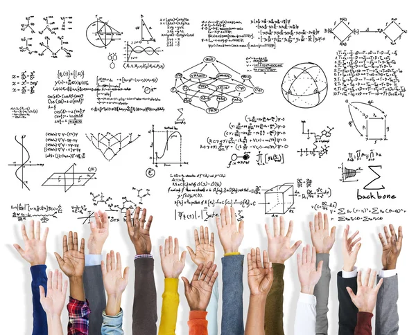 Pessoas wih Informações Matemáticas — Fotografia de Stock