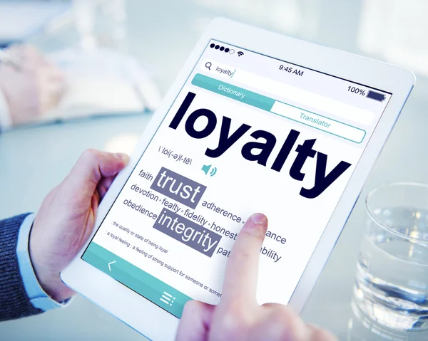 Digital Online Dictionary Meaning Loyalty Concept — Stock Photo, Image