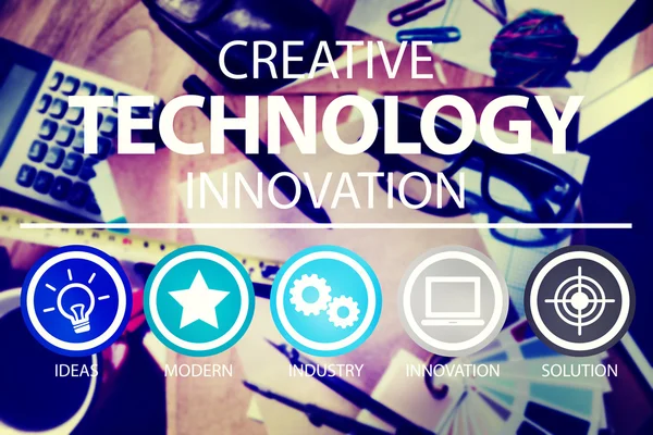 Tecnologia Criativa Inovação Media Conceito Digital — Fotografia de Stock