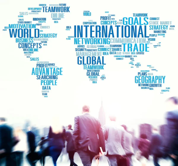 Ludzie biznesu i globalnej sieci międzynarodowych — Zdjęcie stockowe