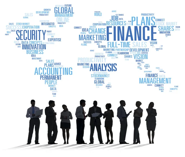 Business People and Global Finance Concept — Stock Photo, Image