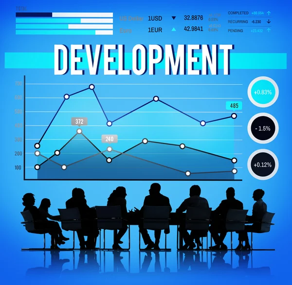 Conceito de reunião de crescimento do desenvolvimento — Fotografia de Stock
