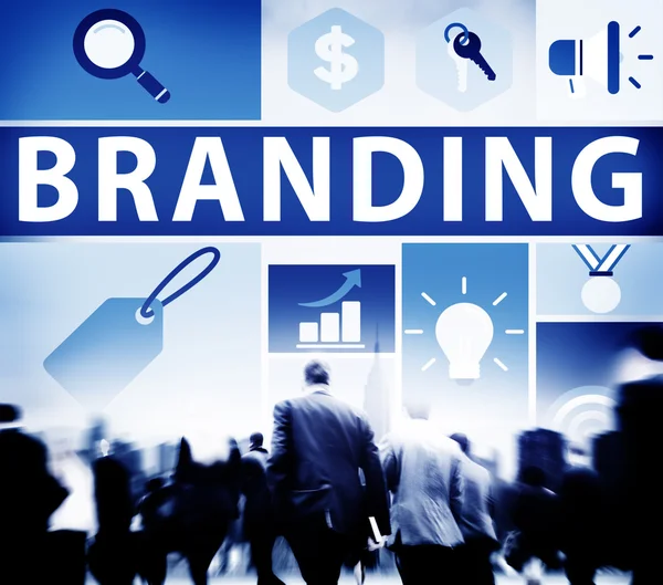 Branding Marketing Concepto Comercial — Foto de Stock