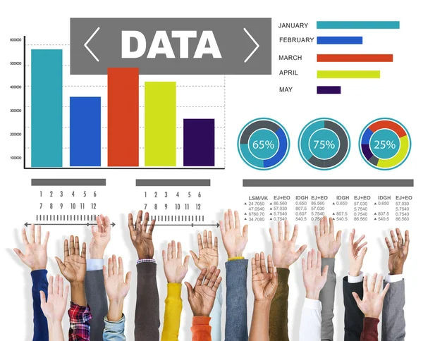 Údaje Analytics graf výkonu vzor — Stock fotografie