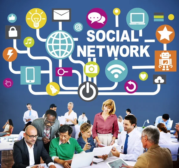 Red Social Concepto de Internet — Foto de Stock