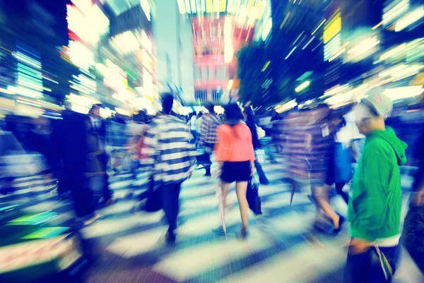 Crowd Pedestre Caminhada Japão Conceito — Fotografia de Stock