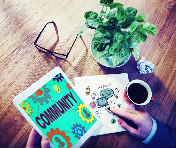 Community Connection Society Redes Sociales Red Social — Foto de Stock