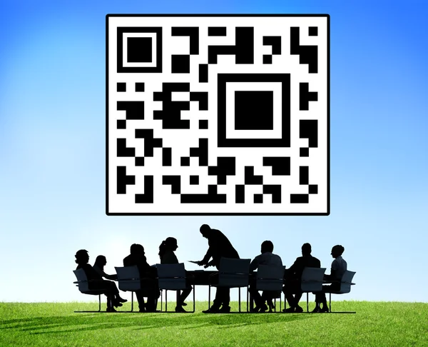 Qr code identitätskonzept — Stockfoto