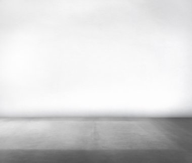 beyaz duvar ve beton zemin