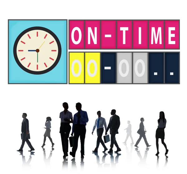 Group of People with On Time Concept — Stock Photo, Image