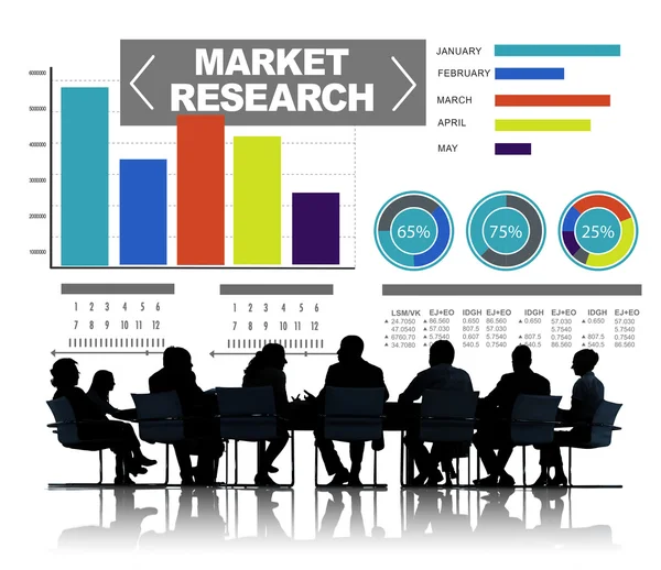 Concetto di Market Research Marketing — Foto Stock