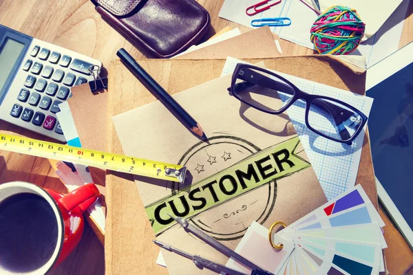 Customer Satisfaction Support Service Concetto di qualità — Foto Stock