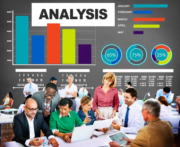 Análise Gráfico de barras Informações Concept — Fotografia de Stock