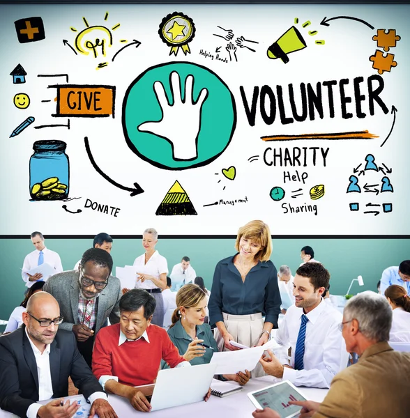 Voluntariado Caridad Ayuda compartir concepto —  Fotos de Stock