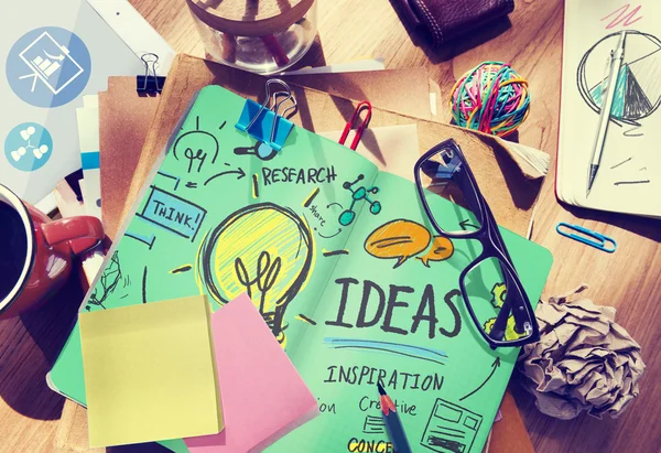 Idéer kreativitet kunskap inspiration vision innovationsbegreppet — Stockfoto