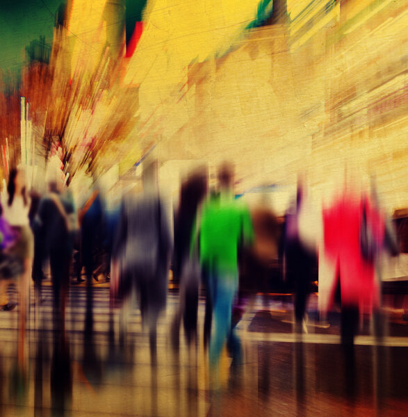 Деловые люди в час пик
