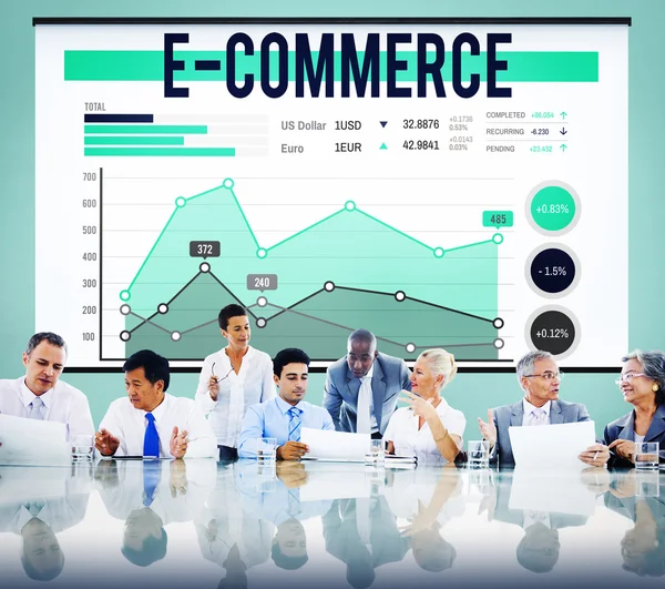 Conceito de Tecnologia Online de E-commerce — Fotografia de Stock