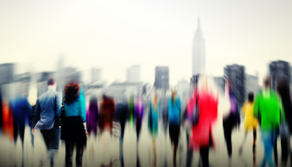 Business People at Rush Hour