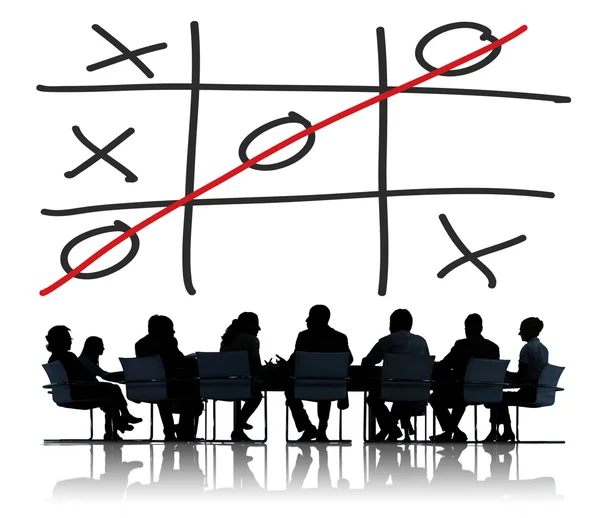 Tic Tac Toe Juego Concepto de Competencia —  Fotos de Stock