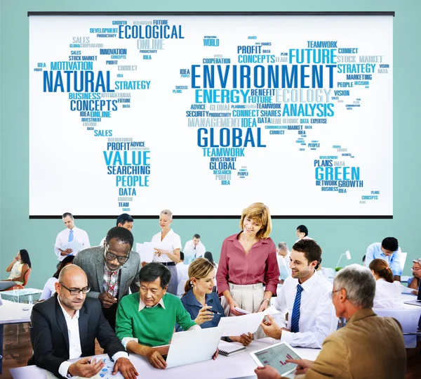 Environment Sustainability World Map Concept — Stock Photo, Image