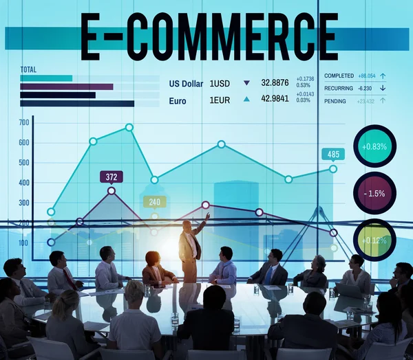 Konsep Teknologi Daring E-commerce — Stok Foto