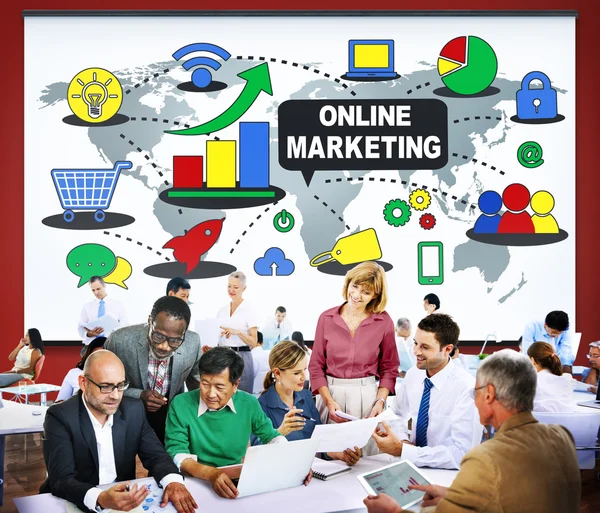 Concepto de marca de promoción de marketing en línea — Foto de Stock