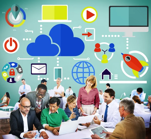 Cloud Computing nätverk Online koncept — Stockfoto