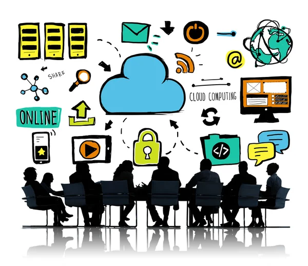 Business People Concepto de computación en nube — Foto de Stock