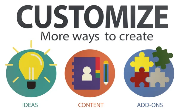 個性概念のアイデアをカスタマイズします。 — ストック写真