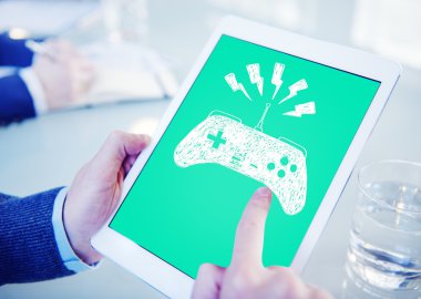 oyun kumandası joystick konsol denetim kavramı