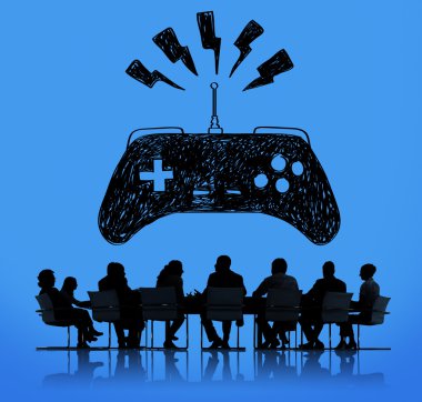 İş insanlar tartışma ve çalışma Office