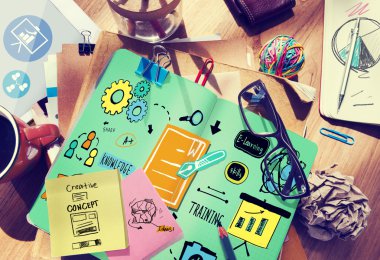 Bilgi Eğitimi E-Öğrenme Yetenekleri Çalıştırma Konsepti