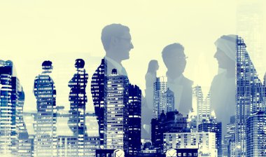 İş grubunun siluetleri