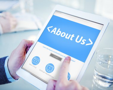 dijital online bilgi Hakkımızda iş kavramı