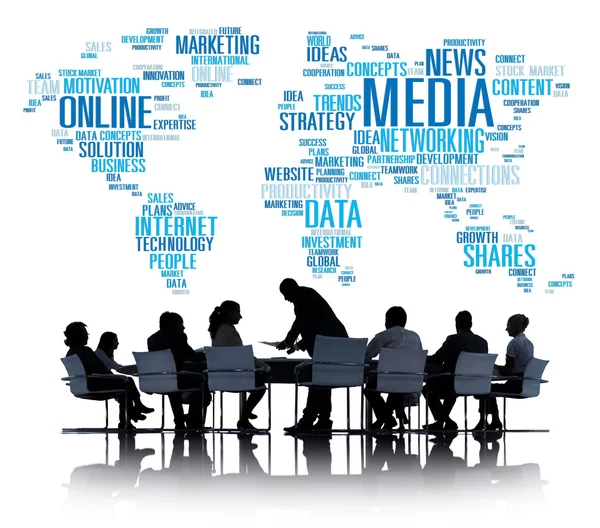 Sociala medier globala kommunikationer koncept — Stockfoto