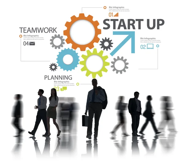 Grupo de empresarios y estrategia Concepto de trabajo en equipo —  Fotos de Stock