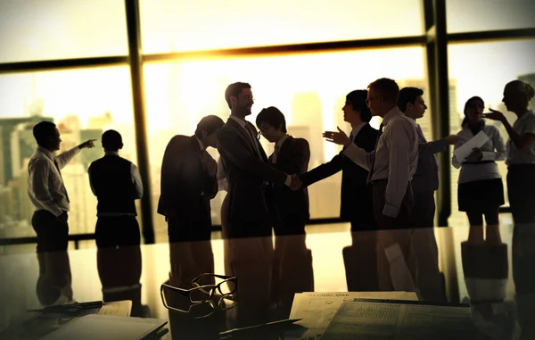 Professional workers Silhouettes — Stock Photo, Image