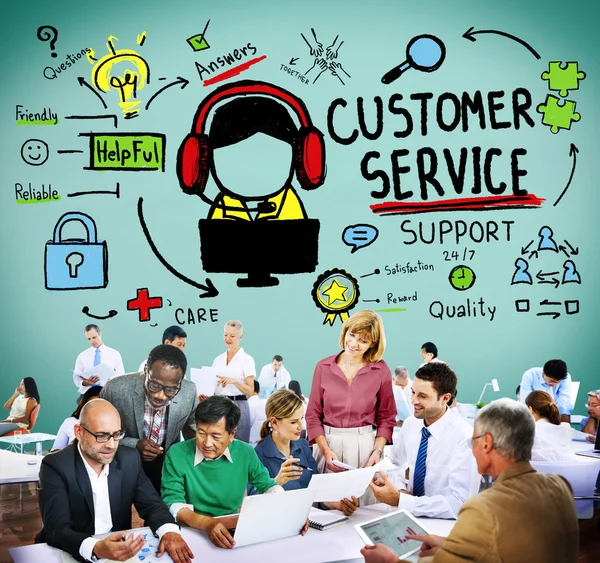 Customer Service Call Center Concept — Stock Photo, Image