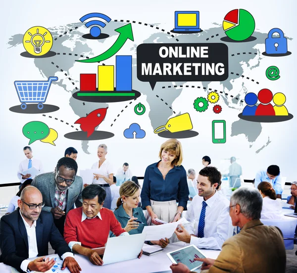 Marketing Online Branding Anúncio Conceito — Fotografia de Stock