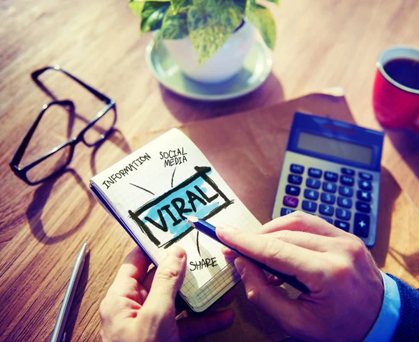 Viral Accounting Sharing Working at Home Writing Concept — Stock Photo, Image