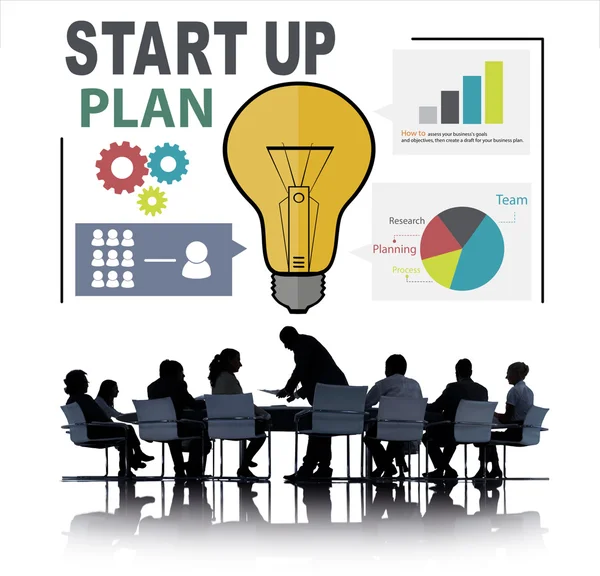 Opstarten van Business ideeën Plan Concept — Stockfoto