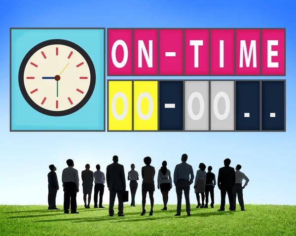 Group of People with On Time Concept — Stock Photo, Image