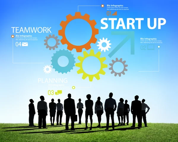 Gruppe von Geschäftsleuten und Strategie-Teamwork-Konzept — Stockfoto