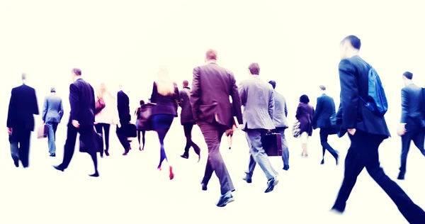 Silhouettes of Business People Walking — Stock Photo, Image