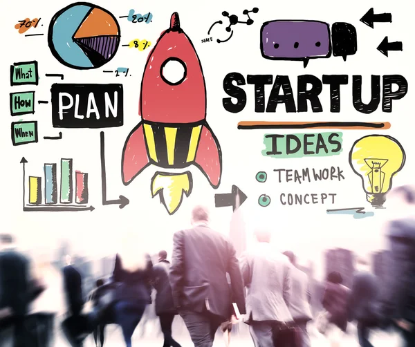 Starta upp business plan utveckling vision — Stockfoto