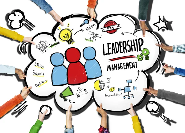 Diversità Mani e Leadership Management Team di supporto Volontariato — Foto Stock