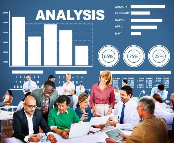 Konsep Grafik Baris Analisis — Stok Foto